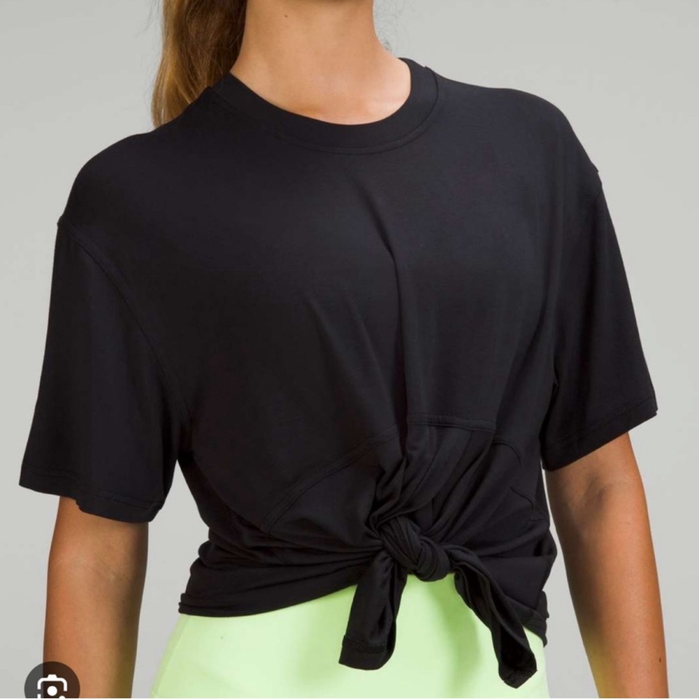 LULULEMON TIE FRONT COTTON SHIRT